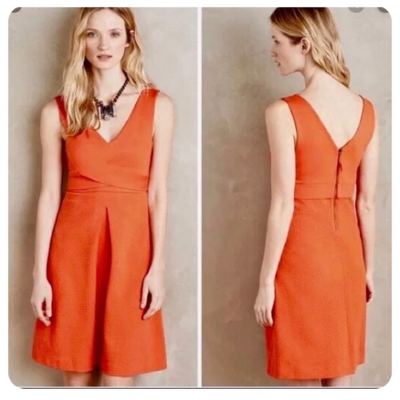 Anthropologie NWT Orange Ardmore Dress HD in Paris - Picture 1 of 4